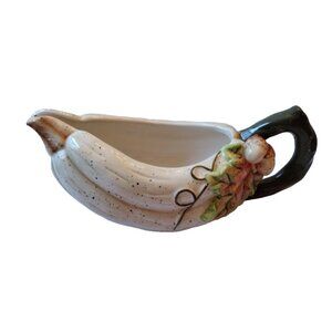 Vintage Mervyns Llc Vegetable Squash Gravy Boat 9"x3"
